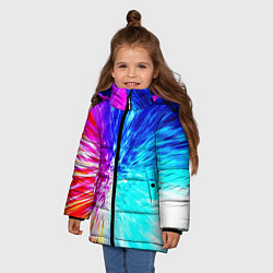 Куртка зимняя для девочки Всплеск ярких красок, цвет: 3D-красный — фото 2