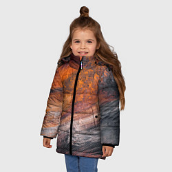 Куртка зимняя для девочки Пустынный ветер, цвет: 3D-светло-серый — фото 2