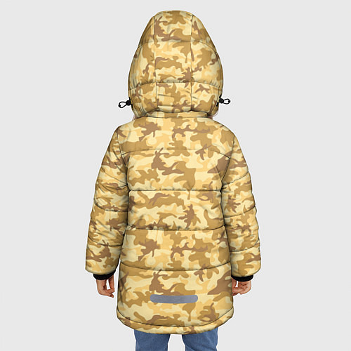 Зимняя куртка для девочки Пустынный камуфляж / 3D-Светло-серый – фото 4