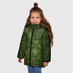 Куртка зимняя для девочки Камуфляж хаки, цвет: 3D-черный — фото 2