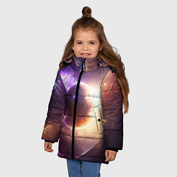 Куртка зимняя для девочки Планета Алари, цвет: 3D-черный — фото 2