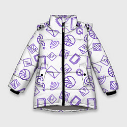 Куртка зимняя для девочки World Wide Web, цвет: 3D-светло-серый