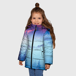 Куртка зимняя для девочки Horizon landscape, цвет: 3D-черный — фото 2
