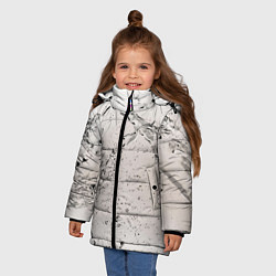 Куртка зимняя для девочки Волна на стекле, цвет: 3D-светло-серый — фото 2