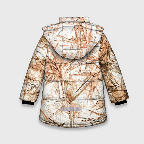 Зимняя куртка для девочки Резкие контуры / 3D-Красный – фото 2