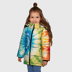 Куртка зимняя для девочки Тай Дай: арт нейросети, цвет: 3D-черный — фото 2
