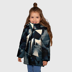 Куртка зимняя для девочки Dark abstraction, цвет: 3D-красный — фото 2