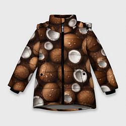 Зимняя куртка для девочки Сочная текстура из кокосов