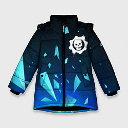 Куртка зимняя для девочки Gears of War взрыв частиц, цвет: 3D-черный