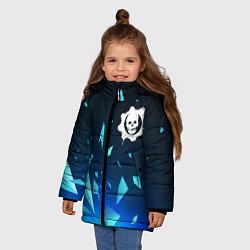 Куртка зимняя для девочки Gears of War взрыв частиц, цвет: 3D-черный — фото 2
