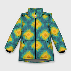Куртка зимняя для девочки Этника узор, цвет: 3D-светло-серый