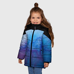 Куртка зимняя для девочки Часть красочной планеты и космос, цвет: 3D-светло-серый — фото 2