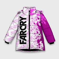 Куртка зимняя для девочки Far Cry pro gaming: по-вертикали, цвет: 3D-черный