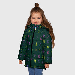 Куртка зимняя для девочки English pencil, цвет: 3D-светло-серый — фото 2