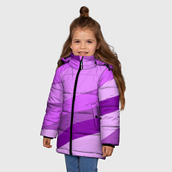 Куртка зимняя для девочки Сиреневый вечер, цвет: 3D-светло-серый — фото 2