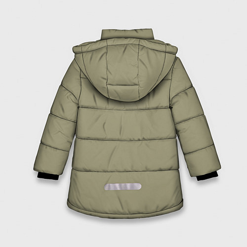 Зимняя куртка для девочки Зеленый тренд без принта / 3D-Светло-серый – фото 2