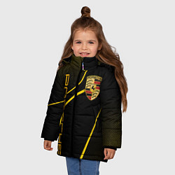 Куртка зимняя для девочки Porsche - Gold line, цвет: 3D-светло-серый — фото 2