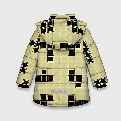 Зимняя куртка для девочки Тетрис ретро / 3D-Светло-серый – фото 2