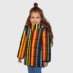 Куртка зимняя для девочки Полосы школа чародейства и волшебства, цвет: 3D-красный — фото 2