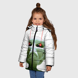 Куртка зимняя для девочки Пришелец атакует, цвет: 3D-светло-серый — фото 2