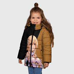 Куртка зимняя для девочки Люмин Genshin Impact, цвет: 3D-светло-серый — фото 2