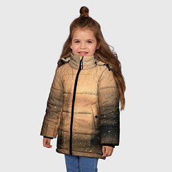Куртка зимняя для девочки Песочные тени, цвет: 3D-светло-серый — фото 2