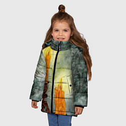 Куртка зимняя для девочки Две свечи, цвет: 3D-красный — фото 2