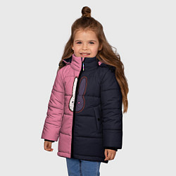 Куртка зимняя для девочки Ребенок идола - Кролик лого, цвет: 3D-красный — фото 2