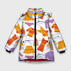 Куртка зимняя для девочки Мой шопинг, цвет: 3D-красный