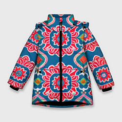 Зимняя куртка для девочки Абстракция: мандалы