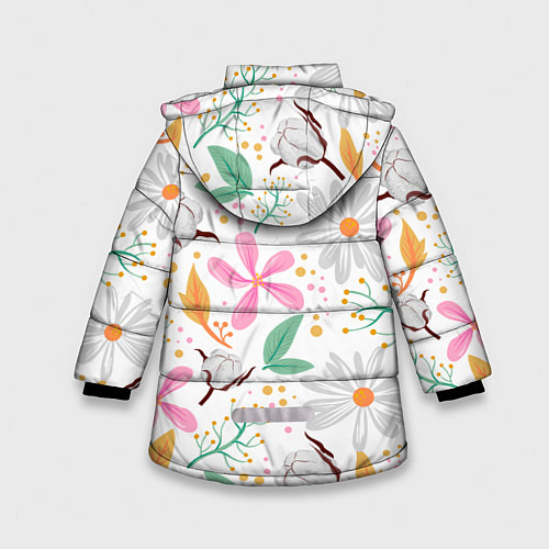 Зимняя куртка для девочки Spring flowers / 3D-Красный – фото 2