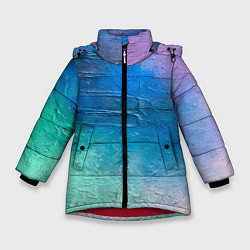 Куртка зимняя для девочки Пудра и голубые краски, цвет: 3D-красный