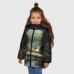 Куртка зимняя для девочки Stalker выход из коллектор, цвет: 3D-светло-серый — фото 2