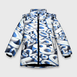 Зимняя куртка для девочки Цифровая брусчатка