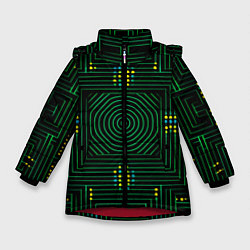 Зимняя куртка для девочки Зелёная электросхема