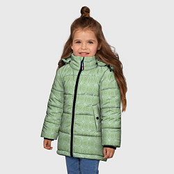 Куртка зимняя для девочки Мятный вихрь, цвет: 3D-черный — фото 2