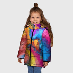Куртка зимняя для девочки Super colors, цвет: 3D-красный — фото 2