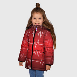Куртка зимняя для девочки Pulse, цвет: 3D-красный — фото 2