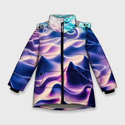 Зимняя куртка для девочки Морское дно абстракция