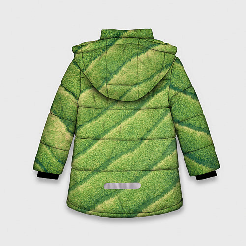 Зимняя куртка для девочки Травяной паттерн / 3D-Красный – фото 2
