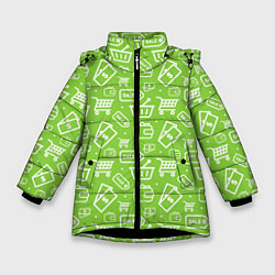 Куртка зимняя для девочки Распродажа, цвет: 3D-черный