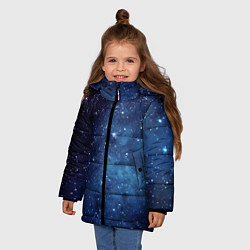 Куртка зимняя для девочки Звездное небо - нейросеть, цвет: 3D-красный — фото 2