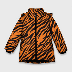 Зимняя куртка для девочки Полоски тигра - tiger