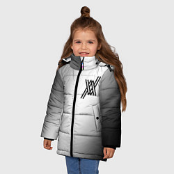 Куртка зимняя для девочки Darling in the FranXX glitch на светлом фоне: надп, цвет: 3D-черный — фото 2