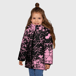 Куртка зимняя для девочки Блэкпинк - автографы, цвет: 3D-черный — фото 2