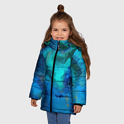 Куртка зимняя для девочки Blue fantasy, цвет: 3D-черный — фото 2