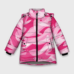 Куртка зимняя для девочки Камуфляж в розовом, цвет: 3D-светло-серый
