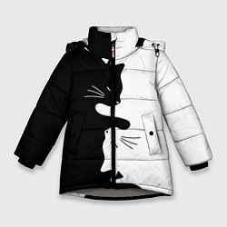 Зимняя куртка для девочки Котики Инь-Янь