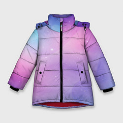 Зимняя куртка для девочки Градиентовый космос