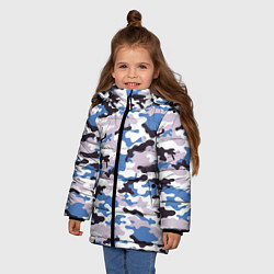 Куртка зимняя для девочки Красивый модный камуфляж, цвет: 3D-светло-серый — фото 2